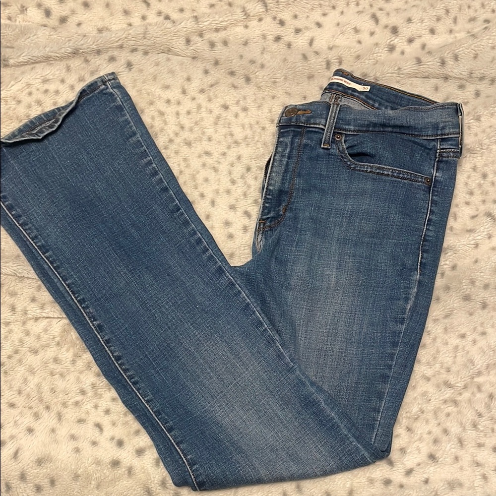 Levi's Blue Boot Cut Jeans with Classic Medium Wash